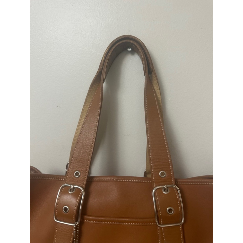 Coach Leather Tote Bag in Saddle Brown - Picture 4 of 8